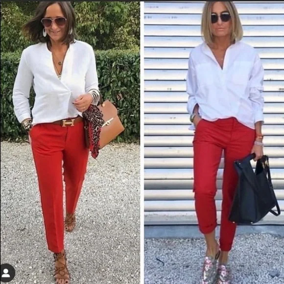 ZARA PLEATED HIGH-WAISTED PANTS - Picture 7 of 12